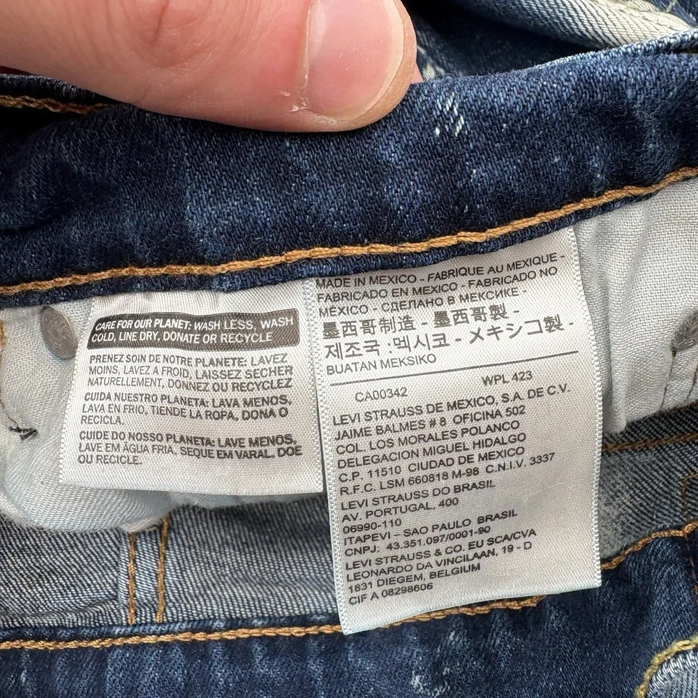 Levi's 541 Athletic Taper Jeans Mens 34x34 Blue Denim Custom Bleach Splash Dye
